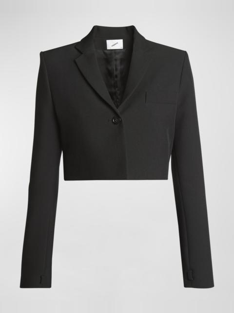 Single-Breasted Crop Tailored Jacket