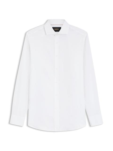 BOSS REGULAR-FIT SHIRT IN MICRO-STRUCTURED ITALIAN COTTON