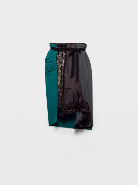 Prada Technical taffeta patchwork skirt