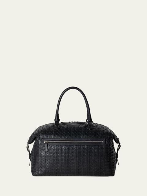 Men's Mosaico Leather Travel Duffel Bag