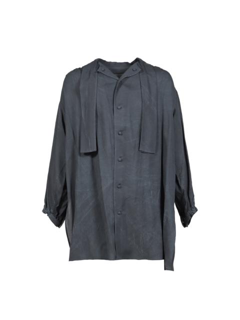 Yohji Yamamoto STOLE GATHER SHIRT / BLK