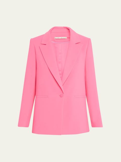 Alice + Olivia Denny Notch-Collar Boyfriend Blazer