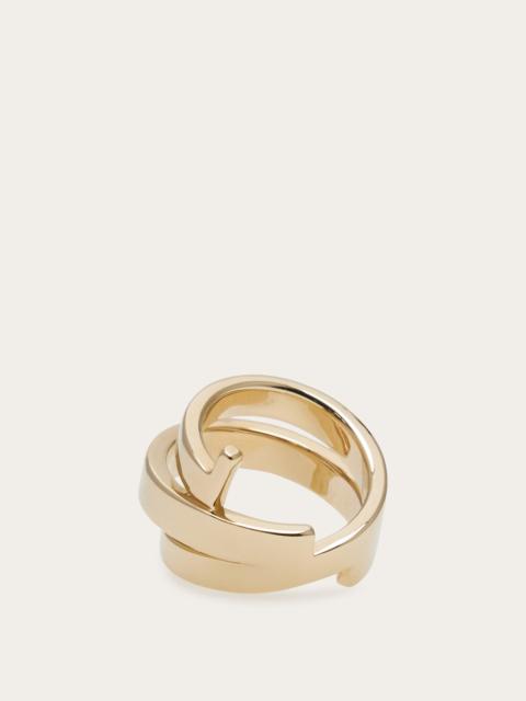 FERRAGAMO Gancini band ring - size 52