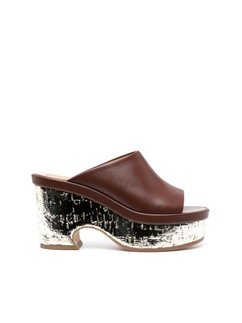 Chloé Oli platform leather mules