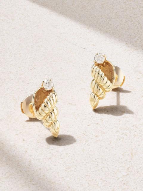 Yvonne Léon 9-karat gold diamond earrings