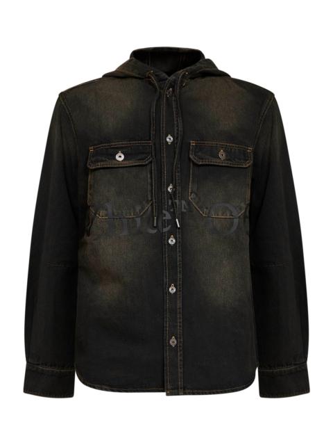 Off-White Black Bookish hooded denim jacket