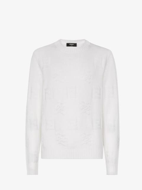 FENDI White wool sweater