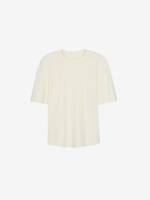 The Frankie Shop Laval Sculpted Sleeve T-Shirt - Cream