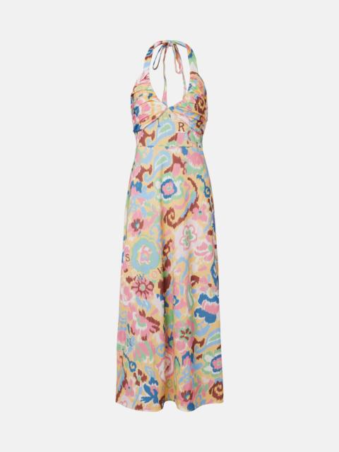 RIXO Ilyana printed cotton jersey midi dress