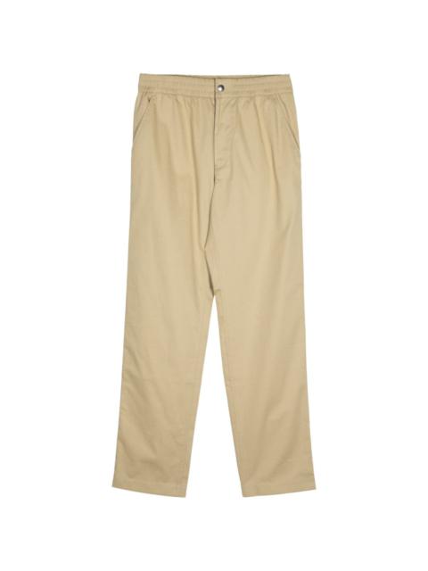 logo-embroidered tapered-leg trousers