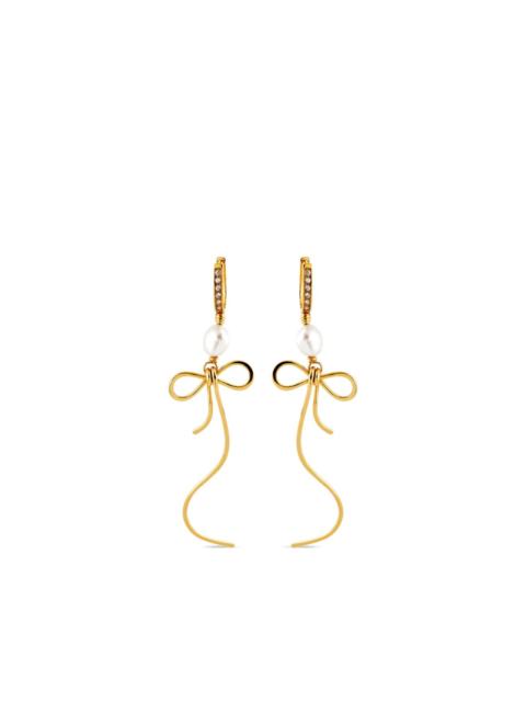 Marni bow pearl earrings