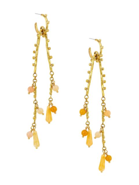 ULLA JOHNSON Women's Goldtone & Yellow Jasper Chandelier Earrings - Yellow Gold
