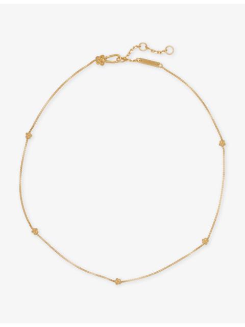 Bottega Veneta Knot 18ct Gold-Plated Sterling Silver Necklace