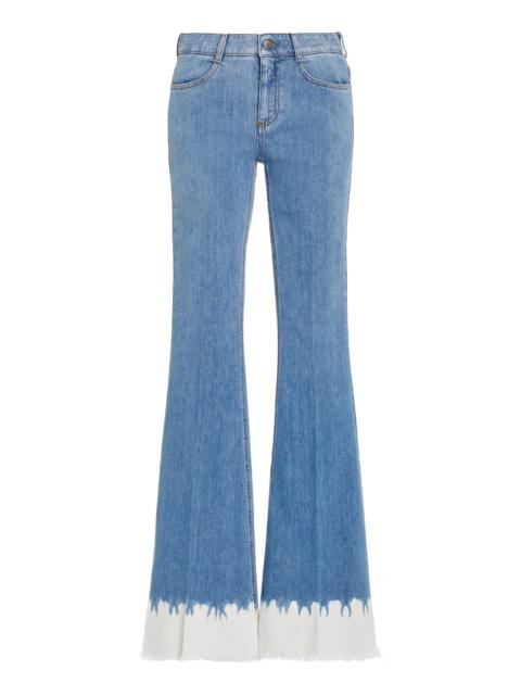 Stella McCartney Dip-Dyed Stretch Mid-Rise 70's Flared Jeans light wash
