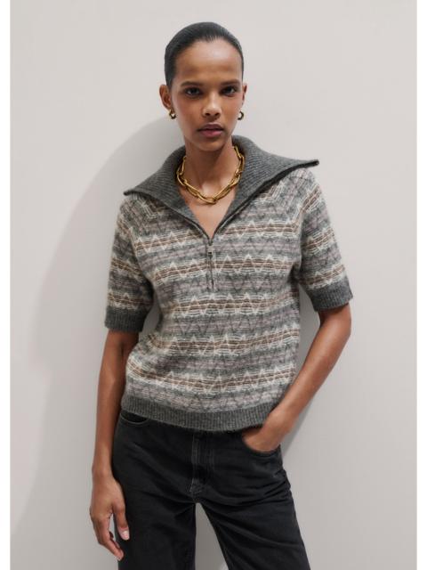 ME+EM Half Zip Knit Tee