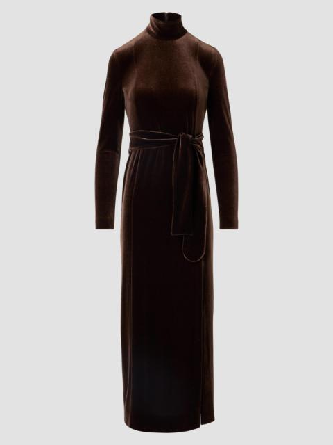 AKRIS Women's Techno Stretch Velvet Midi Dress - Espresso