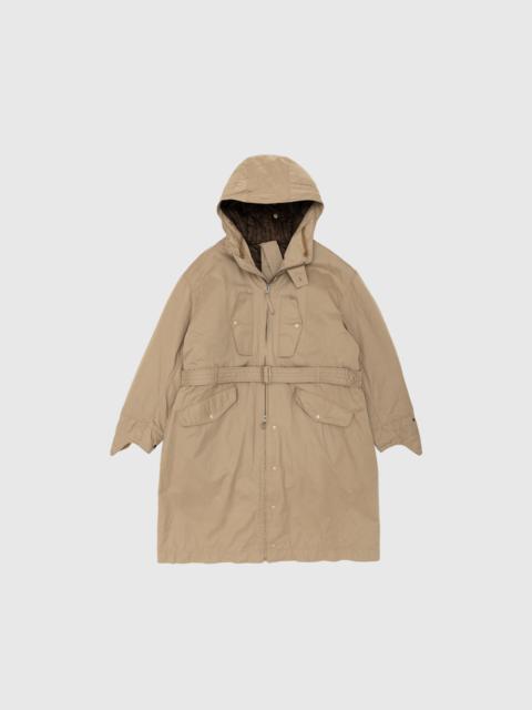 Engineered Garments Storm Coat in Olive Flight Satin Nylon