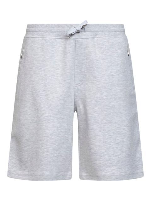 Brunello Cucinelli Pearl grey double fleece Bermuda shorts