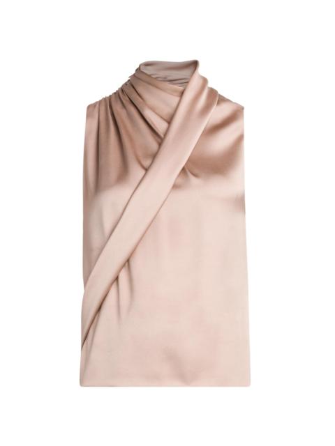GIORGIO ARMANI Women's Silk Sleeveless Top - Beige