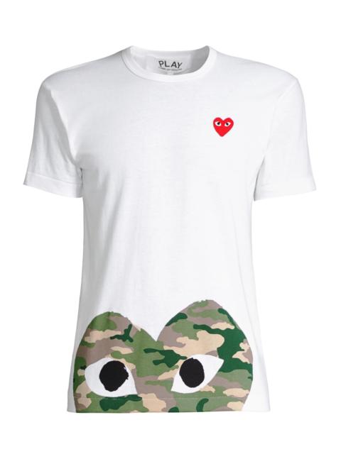 Comme des Garçons PLAY Women's Camo Heart Play T-Shirt - White