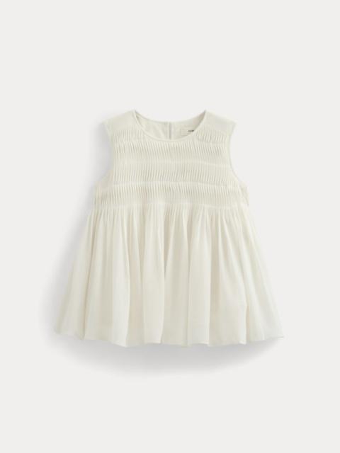 EVERLANE TWISTED PLEAT TANK IN SILK GEORGETTE