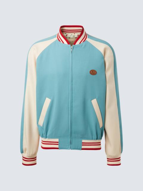 Valentino Logo virgin wool varsity jacket