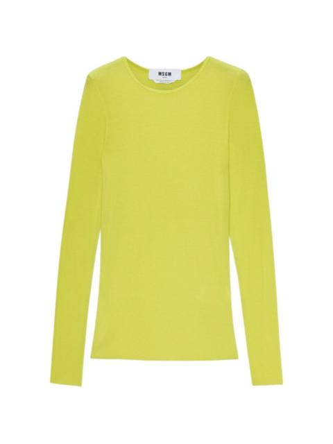 MSGM crew neck long-sleeve top
