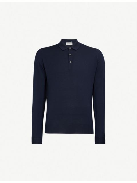 JOHN SMEDLEY Belper knitted polo jumper