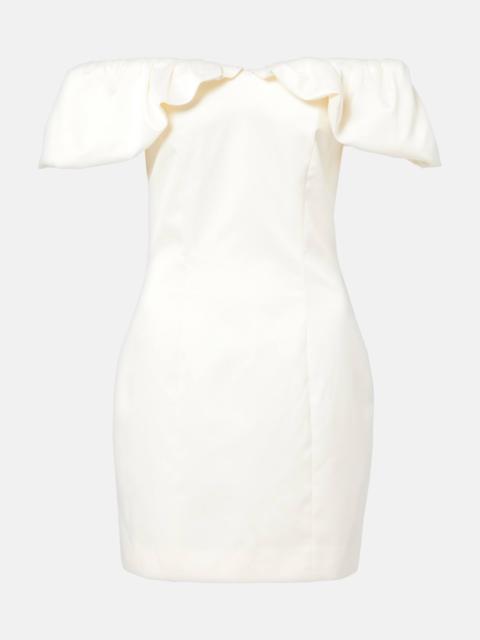 ROTATE Draped off-shoulder minidress