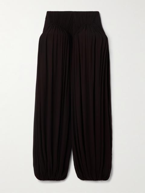 Alaïa Pleated Crepe Tapered Pants