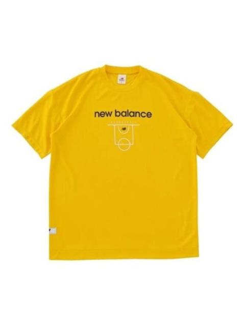 New Balance Dimple Mesh Coat Graphic Short Sleeve T-shirt 'Sunflower' AMT35064-SFR