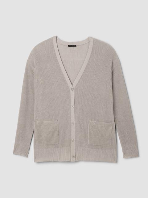 EILEEN FISHER Organic Linen Cotton Slouchy Long Cardigan