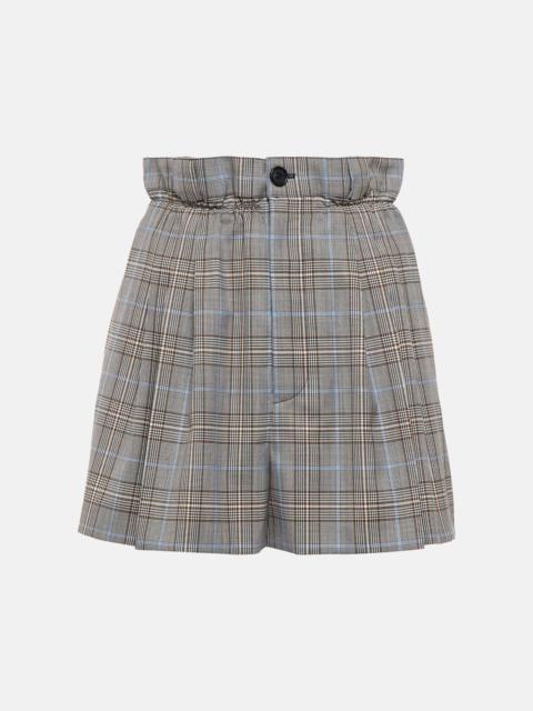 Miu Miu Virgin wool paperbag shorts