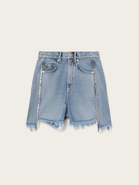 ALLSAINTS FRANKIE STUDDED DENIM SHORTS