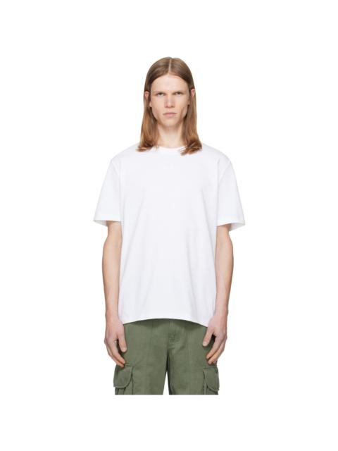Balmain White Embroidered 'Balmain Paris' T-shirt