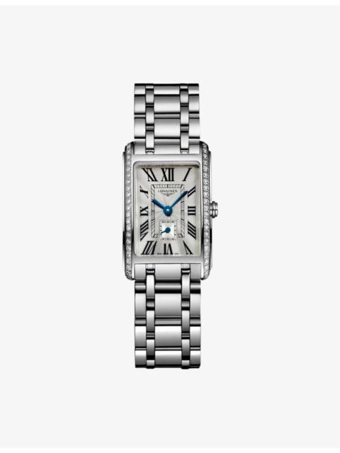 Longines L5.255.0.71.6 Longines DolceVita Stainless-Steel and 0.386ct Diamond Quartz Watch