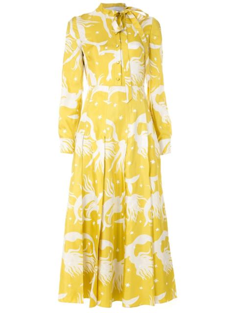 Valentino printed silk twill dress