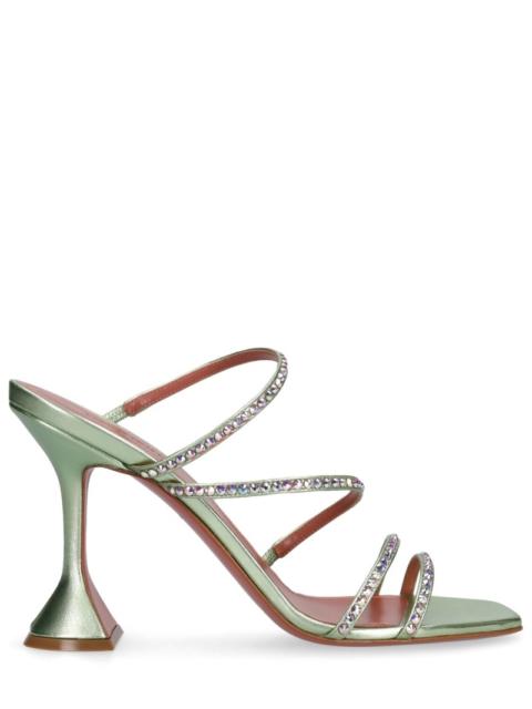 95mm Naima metallic leather sandals