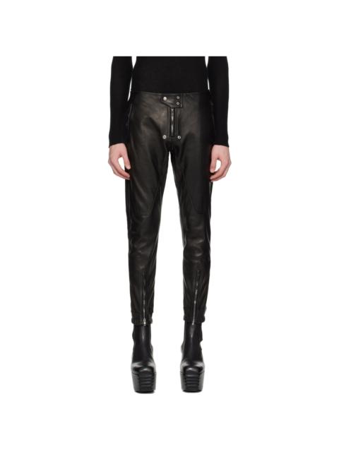 Rick Owens Black Luxor Leather Pants