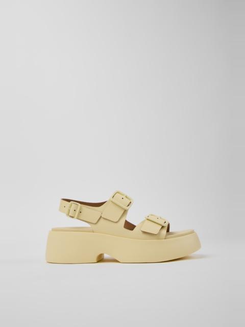 CAMPERLAB Yellow Leather Sandals for Women.