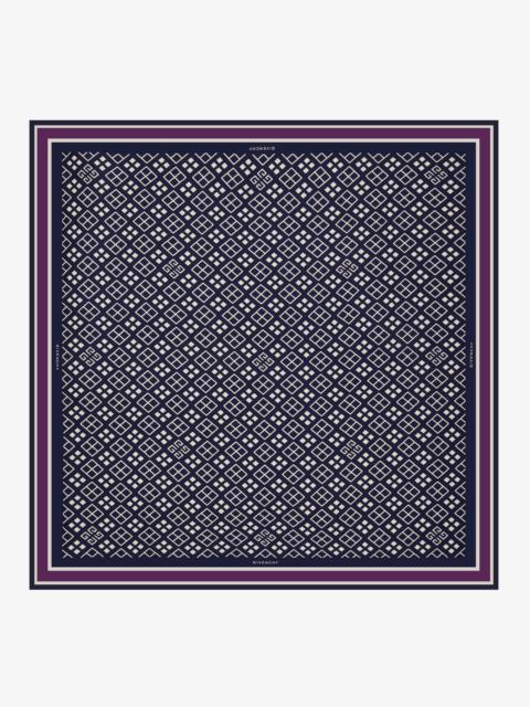 Givenchy Large square scarf in silk twill with 4G geometrical print
