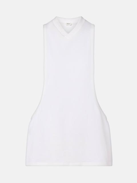 VERSACE Cotton-blend jersey tank top