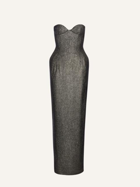 MAGDA BUTRYM Strapless hourglass maxi dress in graphite