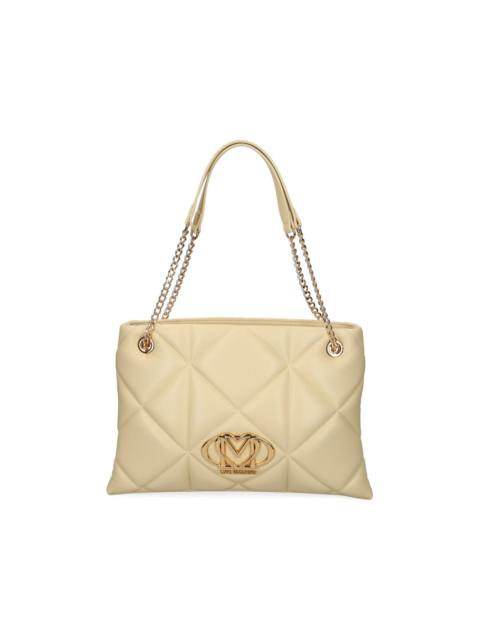 Moschino logo-appliqué tote bag