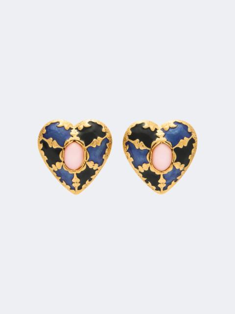 SAINT LAURENT Embellished clip-on earrings