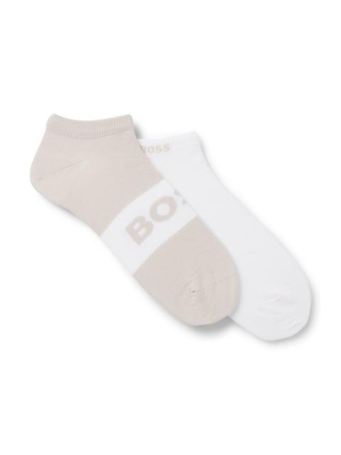 BOSS TWO-PACK OF ANKLE-LENGTH SOCKS IN STRETCH FABRIC