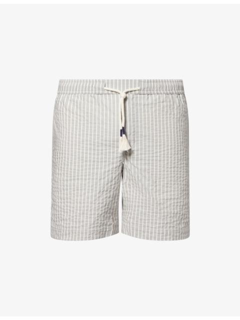 ORLEBAR BROWN Sonoran Striped Cotton-Seersucker Shorts