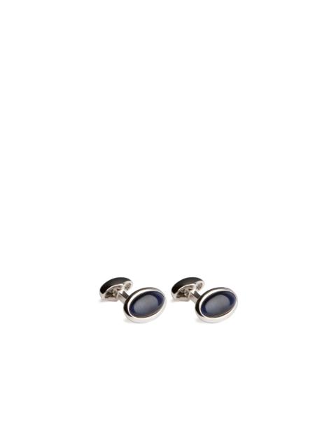 Church's Oval pumice cufflink
Pumice & Rhodium Plated Oval Blue