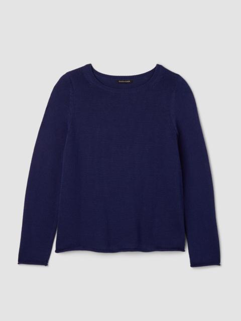 EILEEN FISHER Peruvian Cotton Blend Bateau Neck Top