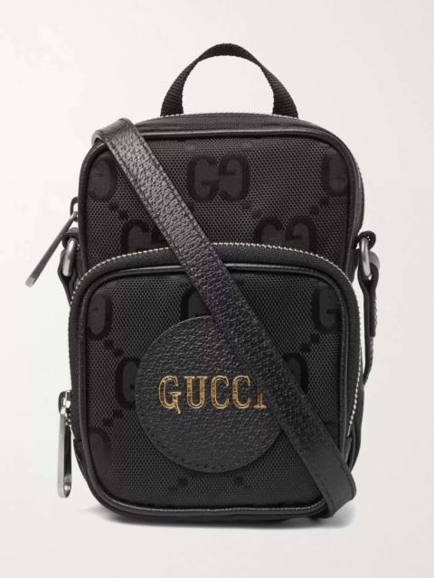 GUCCI Leather-Trimmed Monogrammed ECONYL Messenger Bag